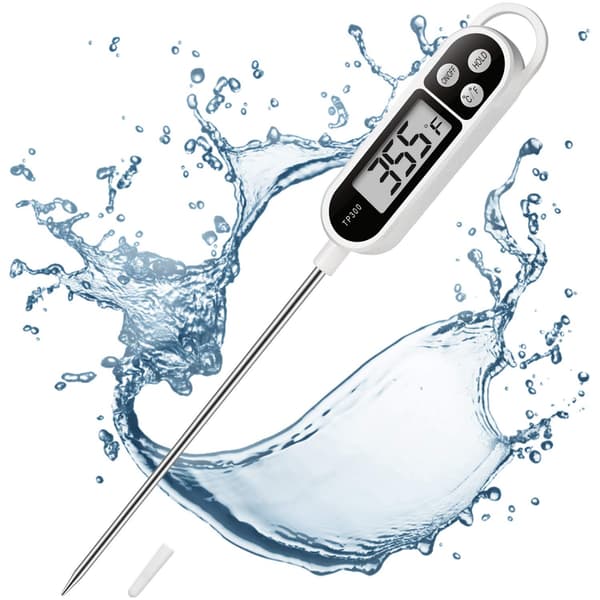 Digitalt ovntermometer, kødtermometer, køkkenbagetermometer, 1 stk, til køkkenet, stort display, hurtig måling, la