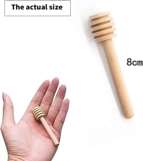 30 Stycken Mini Honungsskedar i Trä 8cm Honungsomrörare för Kök och Matsal