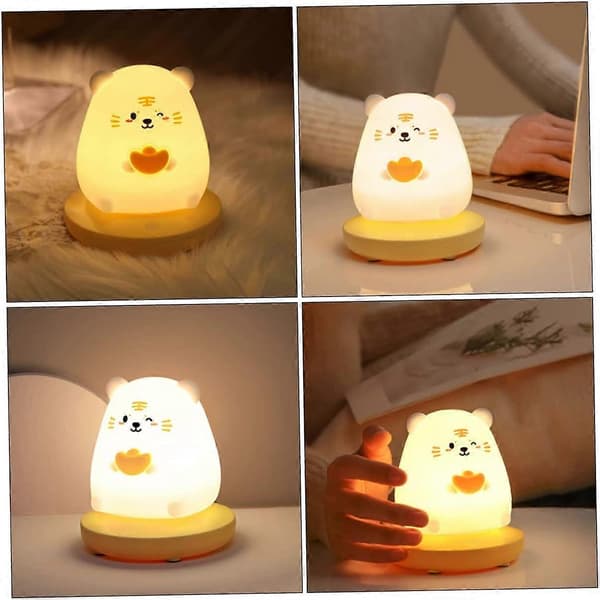 Touch Silikone Lampe Skrivebordslampe Lyssensor Silikonelamper Touch Sensor Natlampe til Babyer Lightbrite til Børn Kollegielamper Miljøvenlig abs
