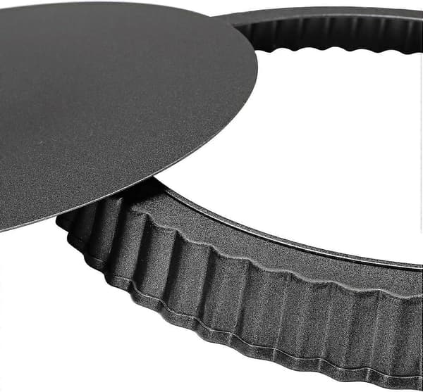 Pajform, 22 cm räfflade kakformar med lös botten, små bakformar, non-stick kakformar, pajform
