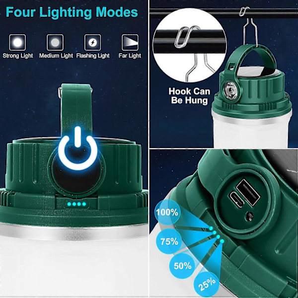 Mini Solarlampe - 5500mAh Nødlys til Strømafbrydelser
