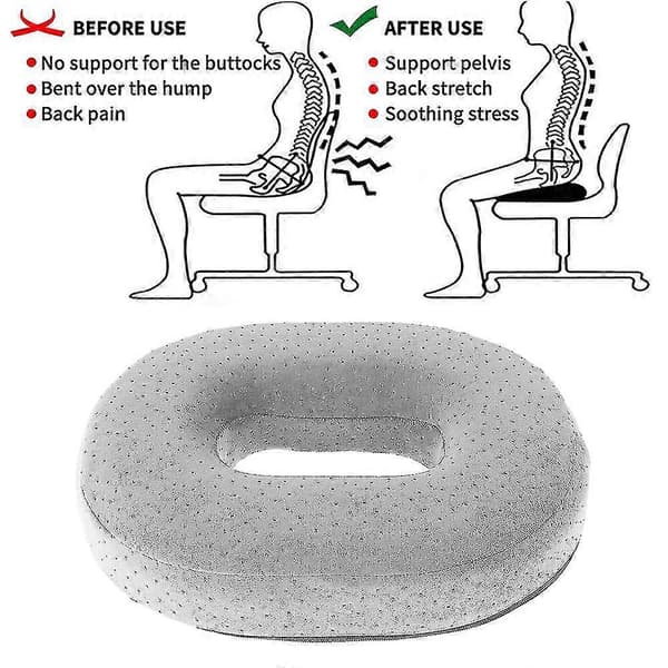 Memory Foam Ring Kudde Hemorrojder Ihålig Kudde Cosbone Donut Svanskota Kudde Smärtlindring
