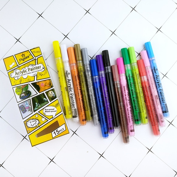 Överstrykningspenna Penselpenna med kartong, olika färger, 1