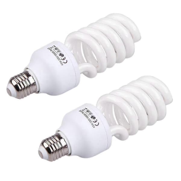 2x Kompakt E27 220v 5500k 45w Dagslys Lampe til Fotografering