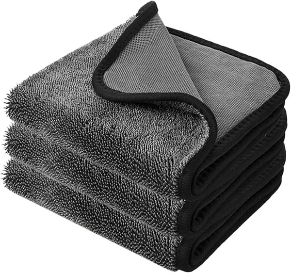 Mikrofiber bilvårdsduk, 3-delars set med polerdukar och torkdukar, 40x60 cm