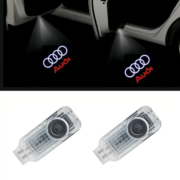 2-pack Kompatibla med Audi Logo Projektorlampor för A4L/A5/A6L/A7/A8L/Q3/Q5/Q7 - Dörrbelysning & Stämningsbelysning