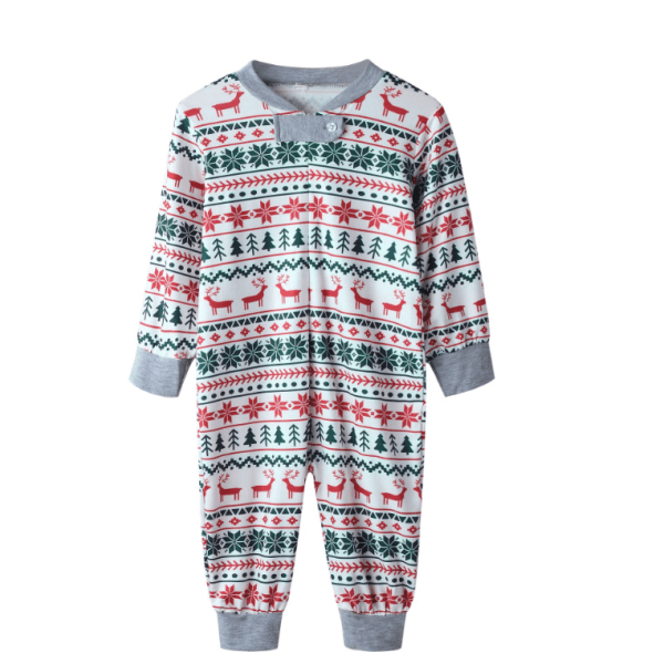 Familj Förälder-Barn Matchande Hem Set Pyjamas Julpyjamas Baby 3