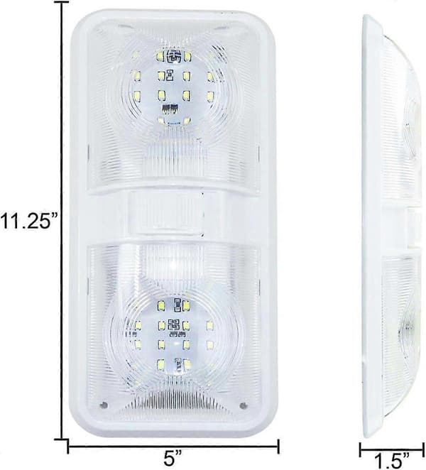 12V LED loftlampe til autocamper, indvendig belysning til autocamper båd med kontakt, 48LED caravan kuppel loftlampe til autocamper trailer