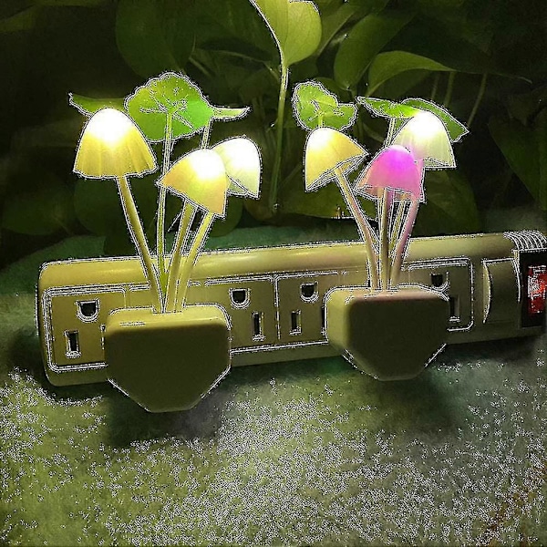 Packaging Connect LED Svampe Natlampe med Skumring til Daggry Sensor, Farveskiftende Sengelampe LED Væglampe