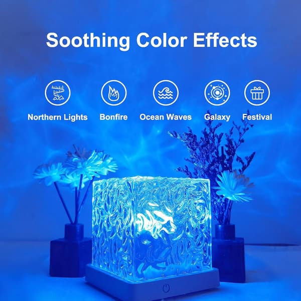 Ocean Wave Projektorlys, 16 Farver Midnight Aura Lampe med Touch Control Aurora Glow Lampe