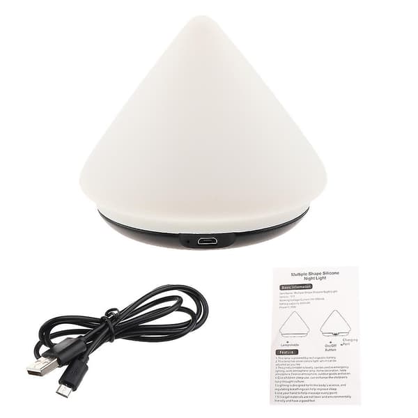 Farverig USB Silikone LED Natlampe til Baby Børneværelse Soveværelse Dekoration