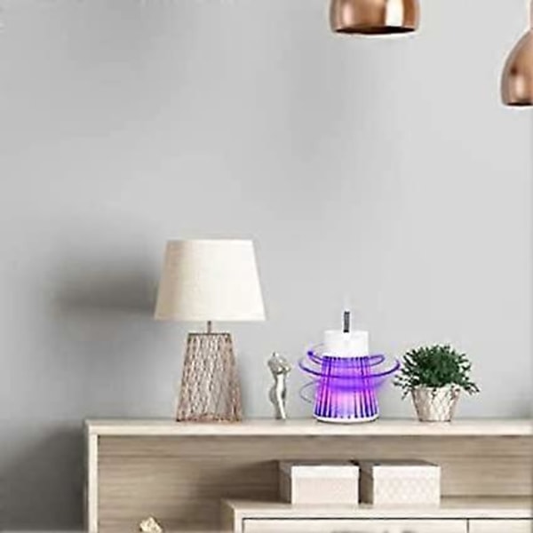 Myggzapper Uppgraderad, 360 Elektronisk Flugzapper Inomhus Ultra-Snabb Elektrisk Insektsdödare, Myggdödare USB LED-Lampa Myggdödande