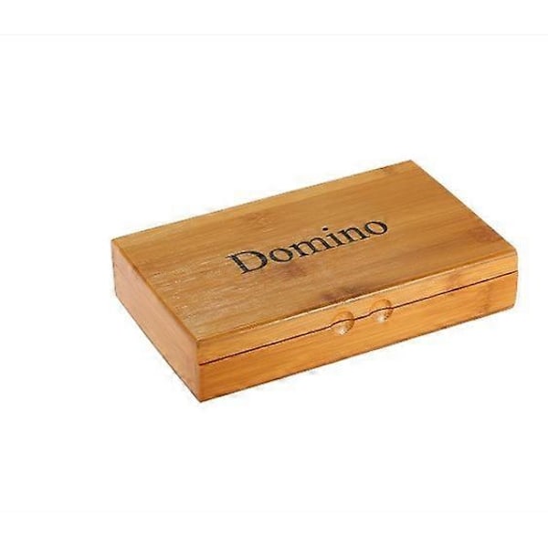 Dominopeli - Ylelliset dominot puisessa kotelossa lapsille ja aikuisille lautapeleihin