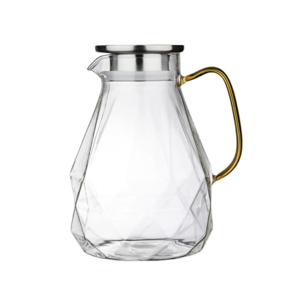 Karaff 2,2 liter, glaskaraff med lock, transparent