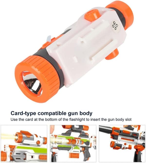 Taktisk lommelygte frontrørsdekoration sigte kompatibel med Nerf Stryfe N-Strike Elite