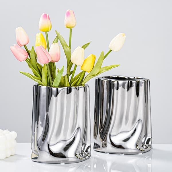 Keramikkvase Moderne Blomstervase Minimalistisk Abstrakt Hjemmeinnredning