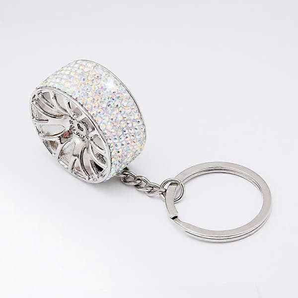 Rose Glitter Diamant Nøkkelring