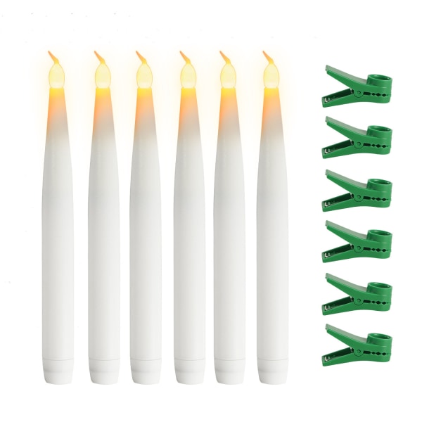 18,9 cm långa LED Flameless Taper Candles Batteridrivna
