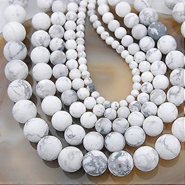 Natursten Matt Gemstone Runda Distanspärlor för Smyckestillverkning 8mm
