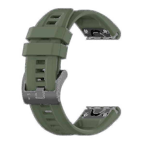 Silikonarmband 26mm för Garmin Fenix 7x/6x/5x Klocka Rem Loop Armband Dark green