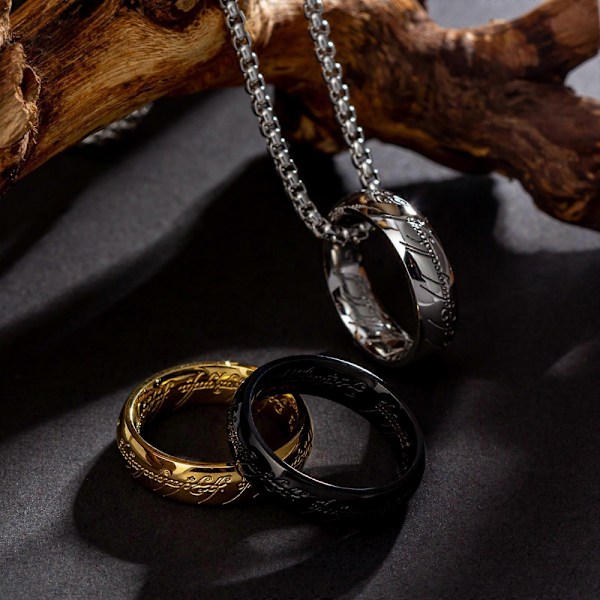 Miesten Retro Sormus Kaulakoru Titaani Teräs Solisluuketju Unisex Choker Arkikäyttöön Kaulaketju Asusteet Musta