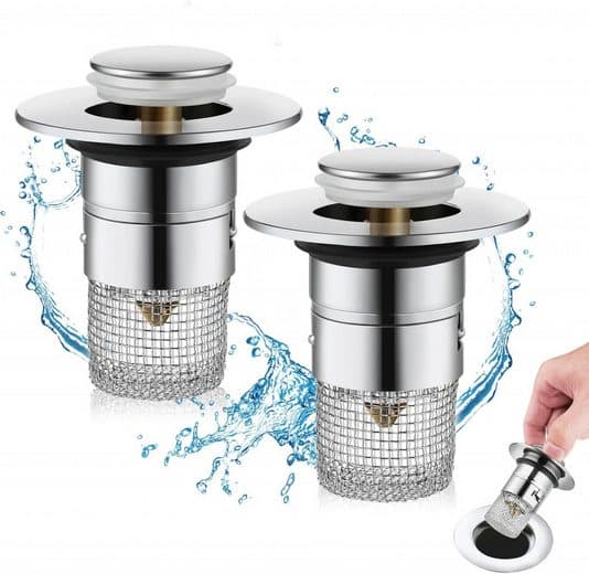 2 stk. vaskeplugger for 34-40 mm avløpsplugger til vasker