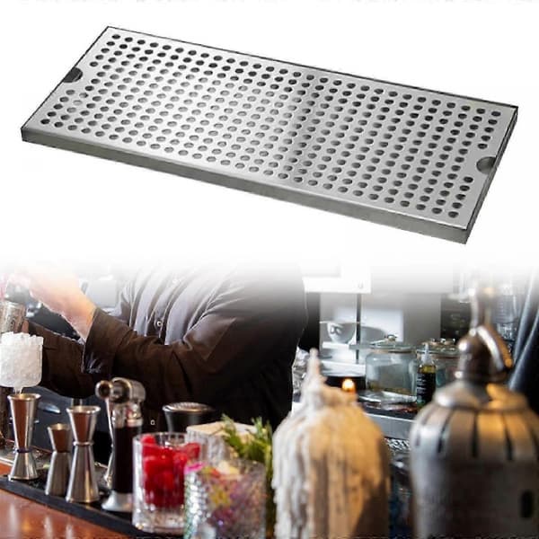 (40x17.5x1.5cm) Drypbakke til øl i 304 rustfrit stål til kommerciel brug, Kegerator, bardisk, kaffebar