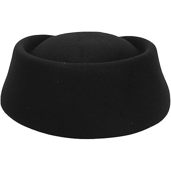 Elegant Stewardessehatt for kvinner Flyvertinne Kostyme Cosplay Hatt Hodebånd Karneval Halloween Fest Tilbehør