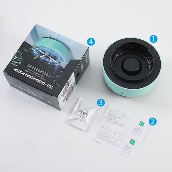 2-i-1 Røykfrie Askebeger med Luftrenser Multifunksjonelle Holdbare Askebeger for Sigaretter Innendørs