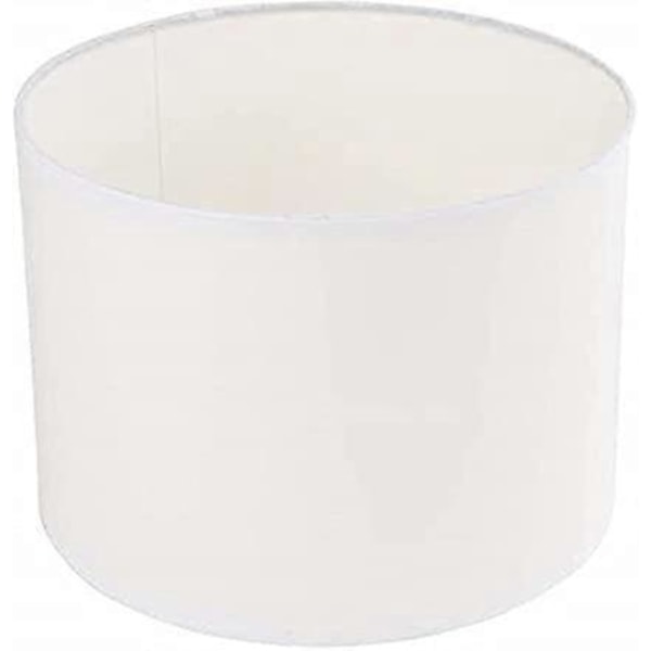 Vit lampskärm, rund, vit, 26 cm x 19 cm