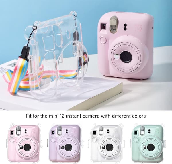 Fuji Instax Mini 12 Instax-kamera - Hardt PVC-beskyttelsesdeksel