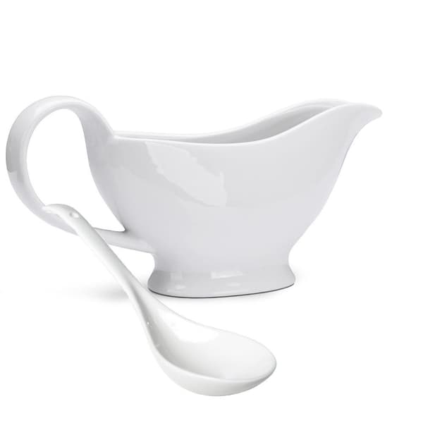 Sovseskål 200 ml porcelæn hvid beholder med tud