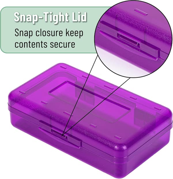 Mr. Pen- Pennfodral, 2-pack, Blandade färger, Hårt pennfodral i plast, Skolmaterial Kritor Liten förvaringslåda