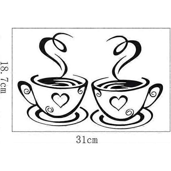 Kaffekopp Design Väggdekaler Hemdekorationer Kök Restaurang Dekor