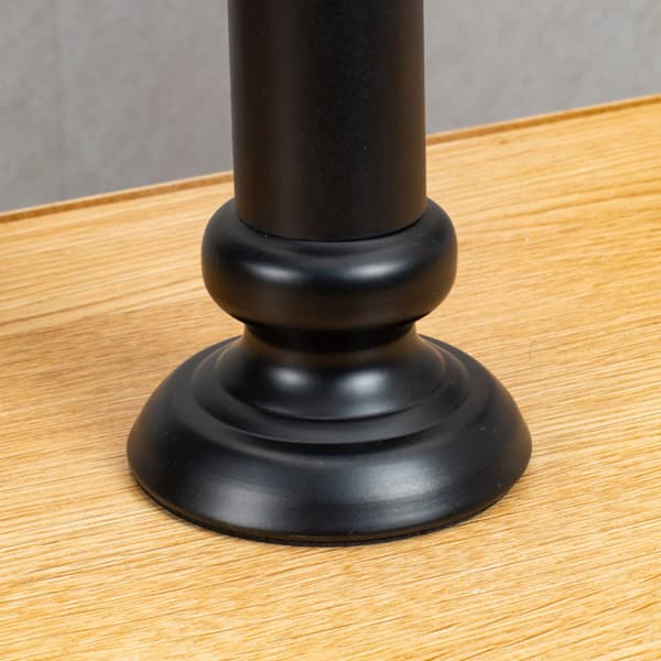 Lysestake 2-delt sett, svarte vintage metall lysestaker