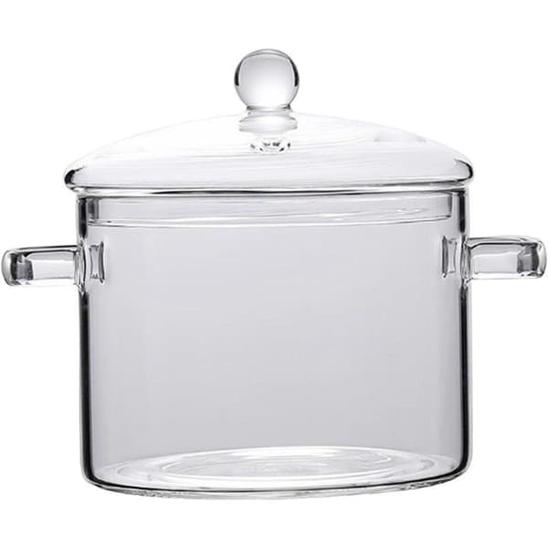 Varmebestandig glaskande, glaskogekande med låg, 1,9L