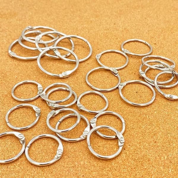 Bokringer, 120 stk ringpermer, 20 mm permringer