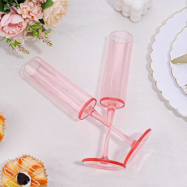 16-Pakning Gjenbrukbare Champagneglass - 177ml Plast Toastglass for Arrangementer