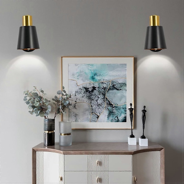 2 Pak Vintage Industrielle Rustikke Væglamper med Antik Finish