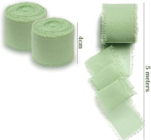 Eukalyptinvihreä nauha 4cm x 15m hääkukkanauha