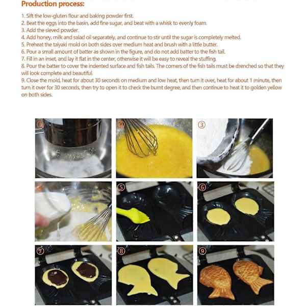 Stekpanna, Dubbelsidig Non-Stick Stekpanna Aluminium Dessertform 2-sidig Fiskformad Bakform