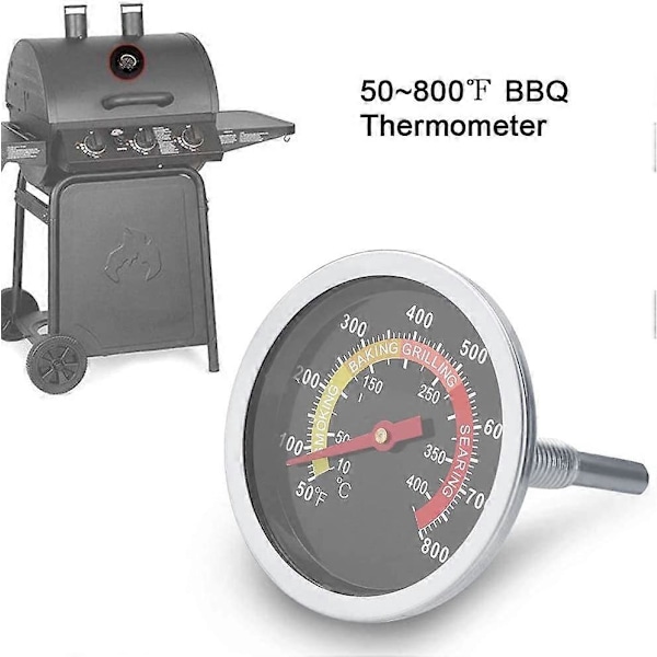 50~800 G Grilltermometer i rustfritt stål for grilling og matlaging