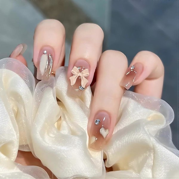 100 st Nageldekoration Kit 3D Aurora Rosett Nagelberlocker Färgglada Nageltillbehör med Rosett Vackra Resin Rhinestones för Nagelkonst Hantverk och Dekoration