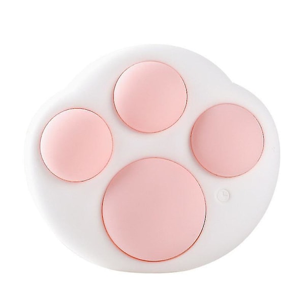 Silikoninen yövalo lapsille ja tytöille, väriä vaihtava söpö kissantassu yöpöytälamppu, kannettava ladattava USB-portilla tytöille, naisille, lapsille, pinkki