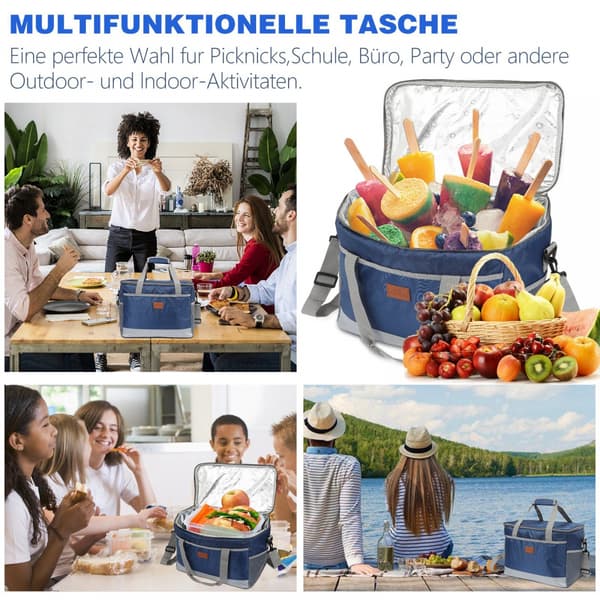 Kjølebag, kjølebag med kjøleelementer, piknikbag, lunsjbag