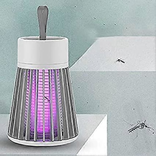 Myggzapper Uppgraderad, 360 Elektronisk Flugzapper Inomhus Ultra-Snabb Elektrisk Insektsdödare, Myggdödare USB LED-Lampa Myggdödande