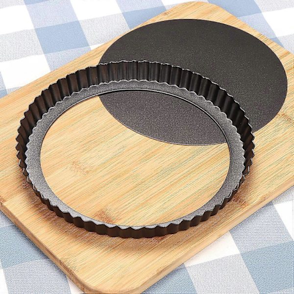 Quicheform, 22 cm kageforme med løs bund, små bageforme, non-stick kageforme, quichefad