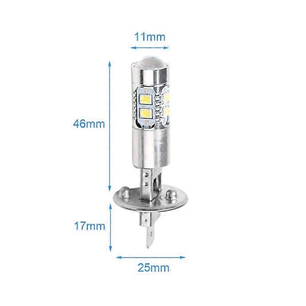 Frontlyspærer, 2x H1 6000K Super Hvite 100W LED Frontlyspærer Kit Lav Beam