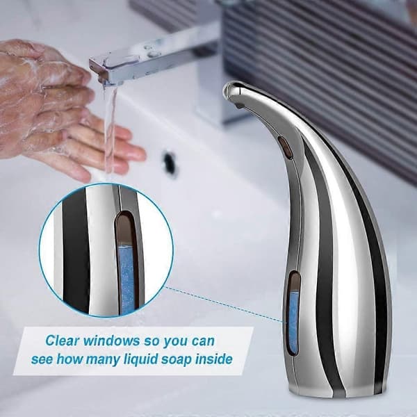 Automatisk sæbedispenser, berøringsfri håndspritdispenser, sensorsæbedispenser med vandtæt design til køkken og bad