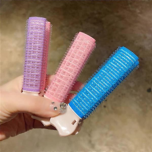 Pink Hårruller, Hårruller med Velcrolukning, Hårklemmer